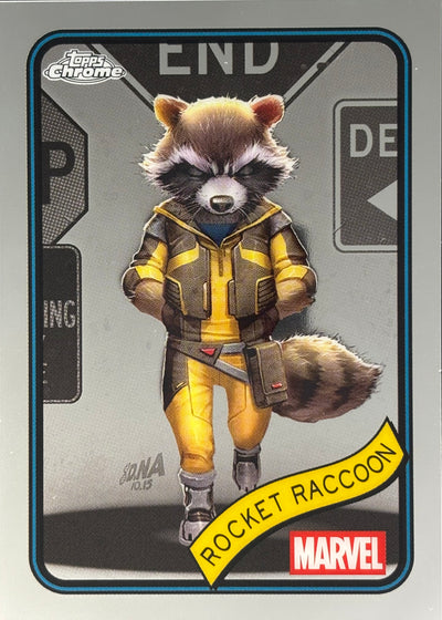 Rocket Raccoon Topps Chrome Marvel