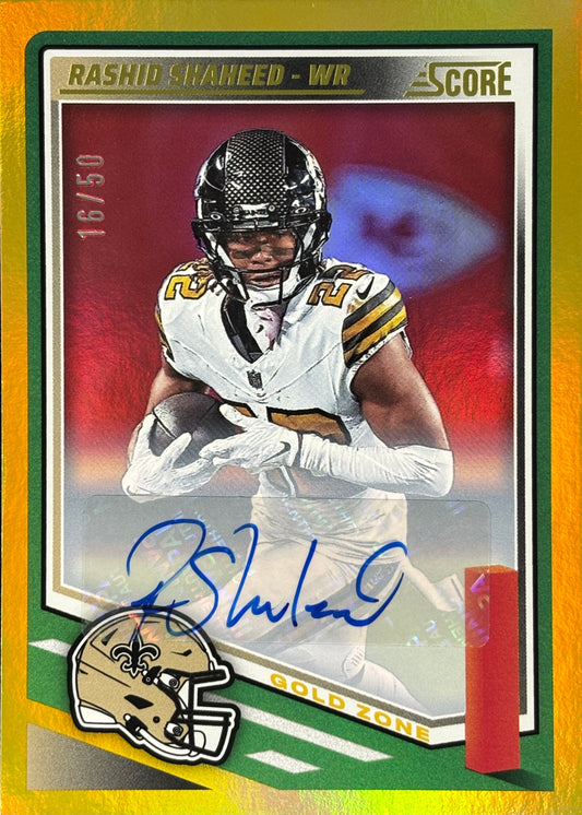 Rashid Shaheed Score Gold Auto /50 Saints