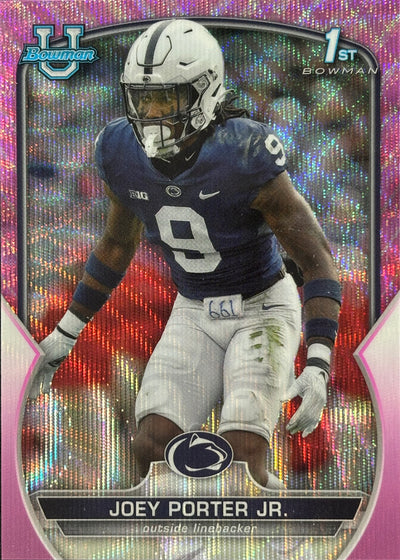 Joey Porter Jr. Bowman U Chrome Pink Wave /125 Steelers