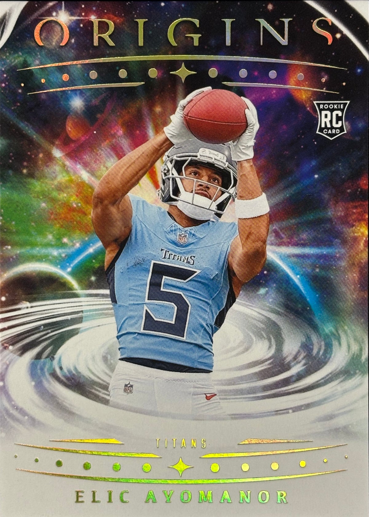 Elic Ayomanor Origins Rookie Titans Sports Card