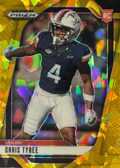 Chris Tyree Prizm Draft Gold Ice Rookie Saints