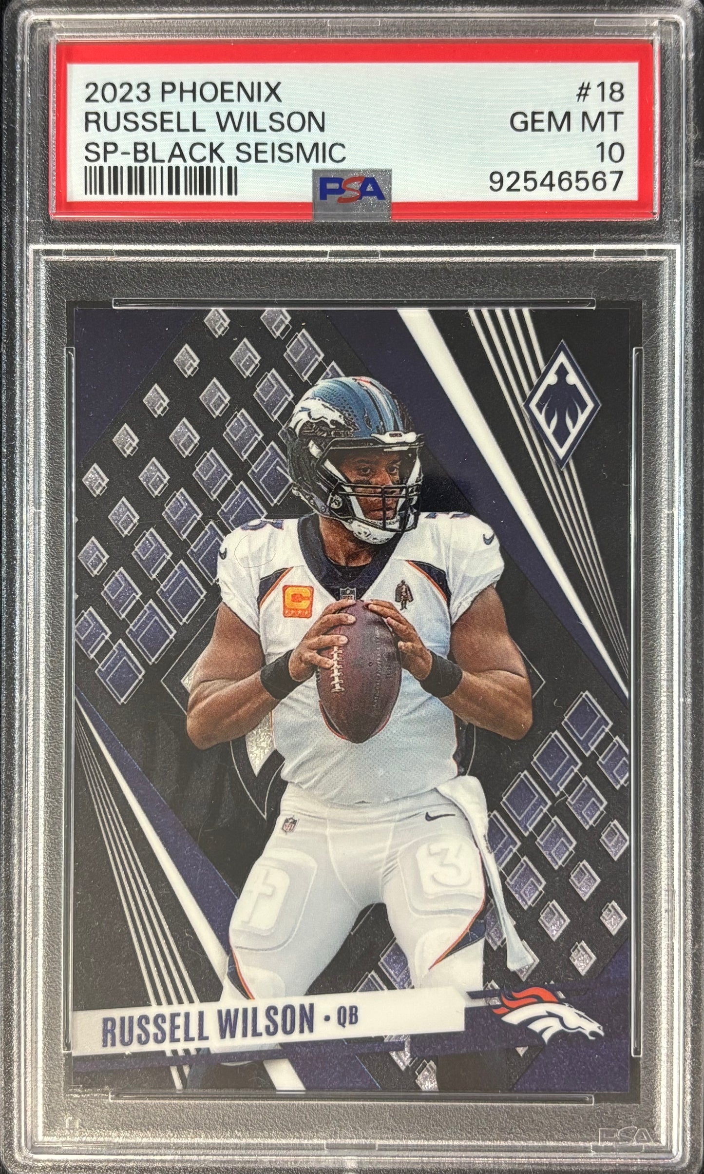 Russell Wilson Phoenix Onyx 1/5 PSA 10 Broncos Giants