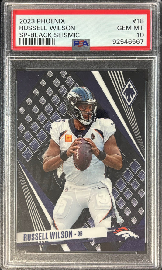Russell Wilson Phoenix Onyx 1/5 PSA 10 Broncos Giants