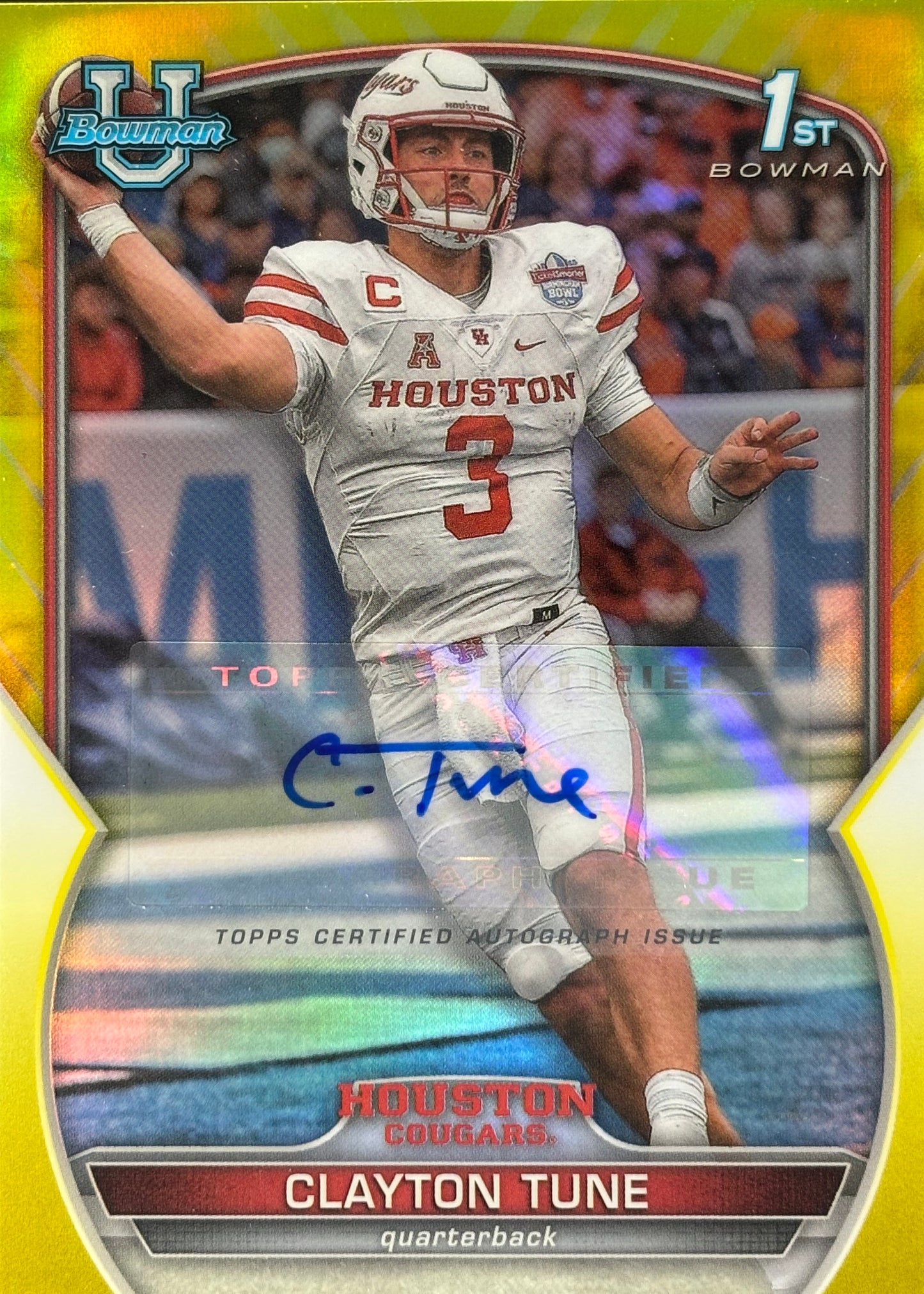 Clayton Tune Bowman U Chrome Auto /75 Cardinals