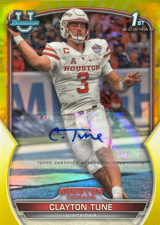 Clayton Tune Bowman U Chrome Auto /75 Cardinals