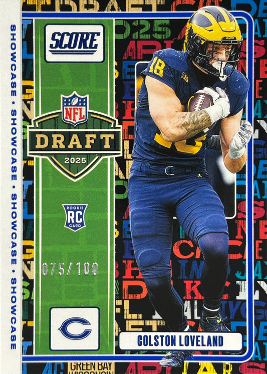 Colston Loveland Score Draft /100 Rookie Bears