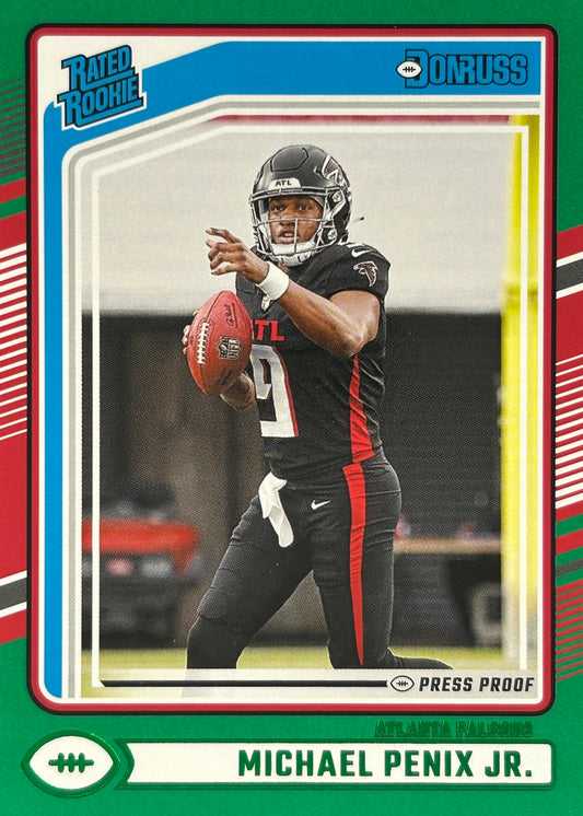 Michael Penix Jr. Donruss Green Press Proof Rookie