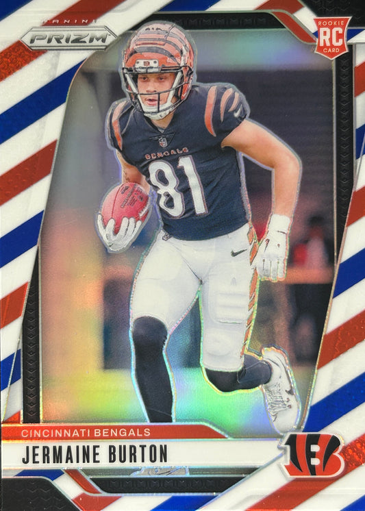 Jermaine Burton Prizm Red White Blue Rookie Bengals