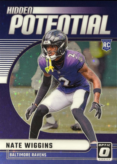 Nate Wiggins Hidden Potential Purple Stars /25 Rookie Ravens