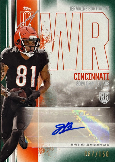 Jermaine Burton Signature Auto /150 Rookie Bengals