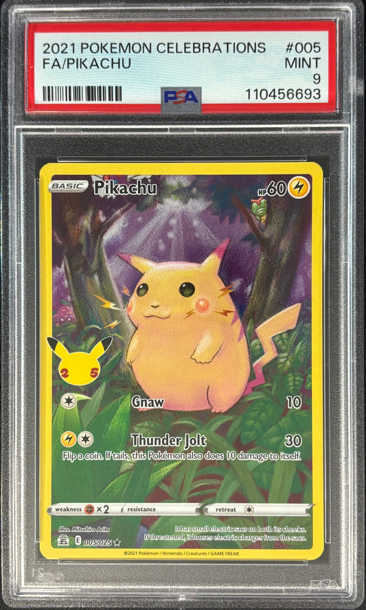 2021 Pokémon Celebrations Pikachu PSA 9 #005