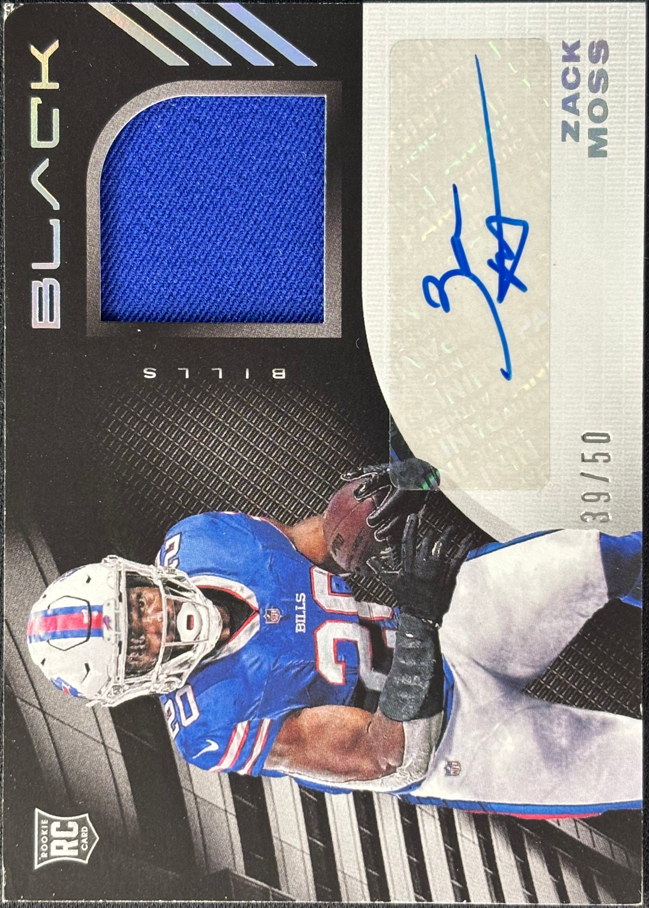 Damaged* Zack Moss Black RPA /99 Rookie Bills Bengals – Wayne
