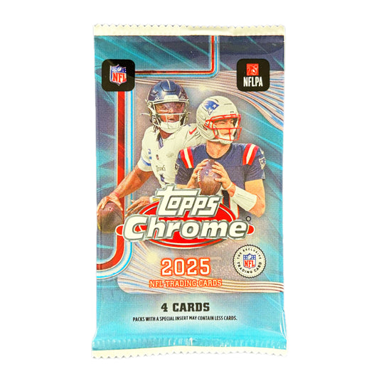 2025 Topps Chrome Football Blaster Pack Sports Card
