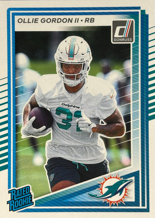Ollie Gordon Donruss Rated Rookie Dolphins