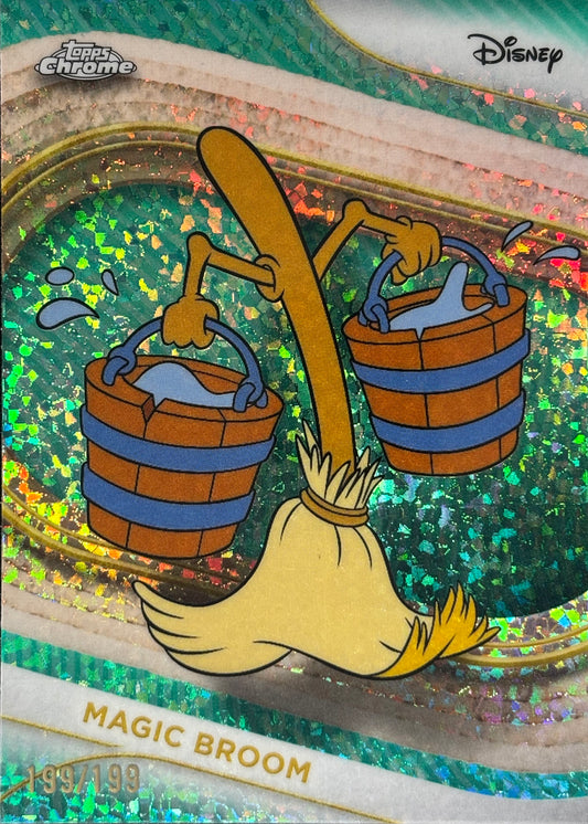 Magic Broom Topps Chrome Disney Aqua Mini Diamonds 199/199