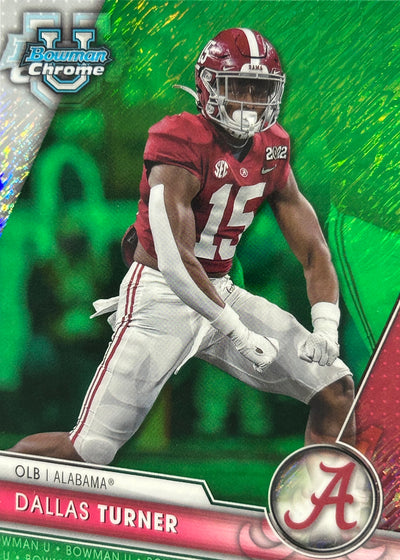Dallas Turner Bowman U Chrome Green Shimmer /99Vikings