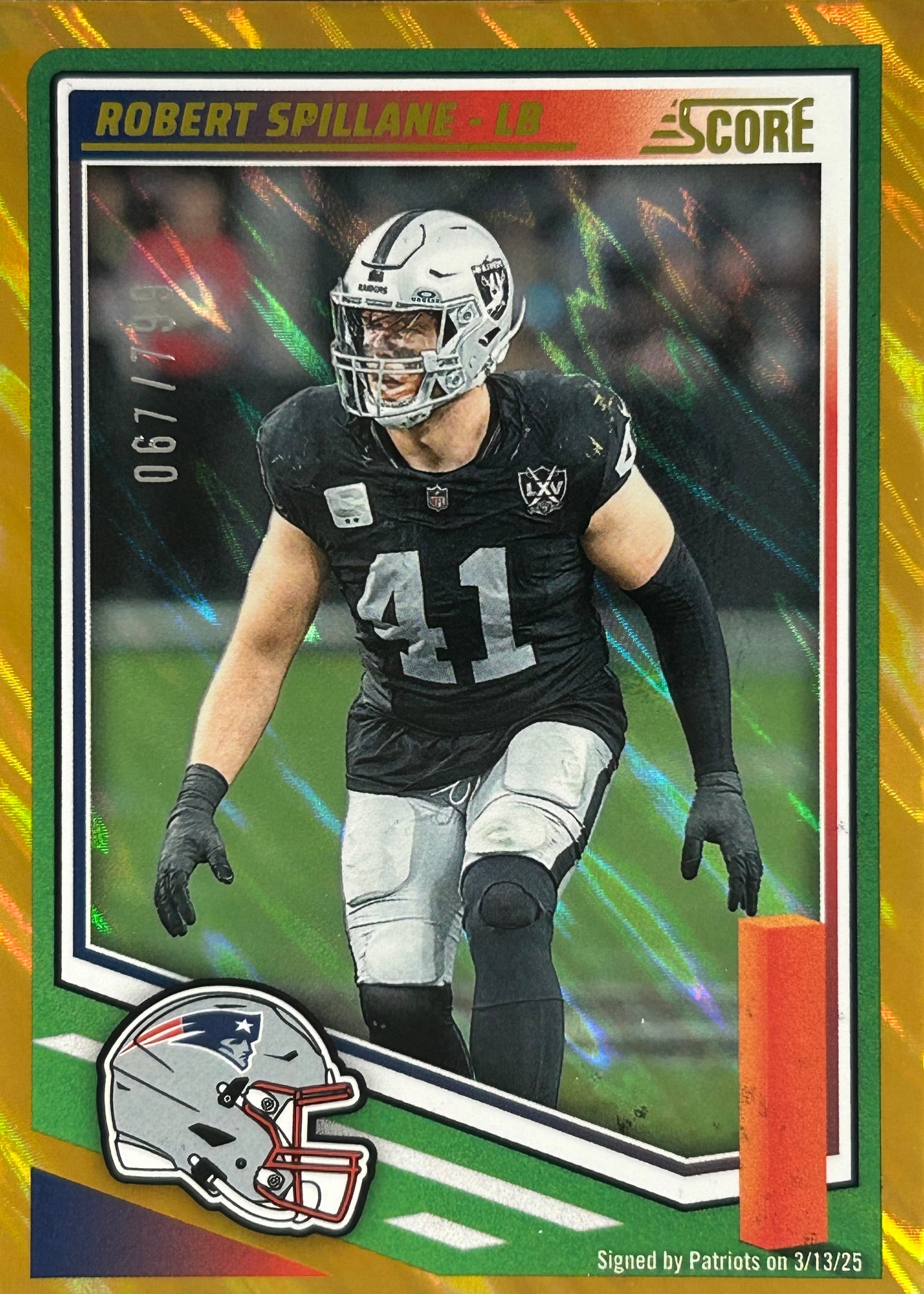 Robert Spillane Score /799 Raiders