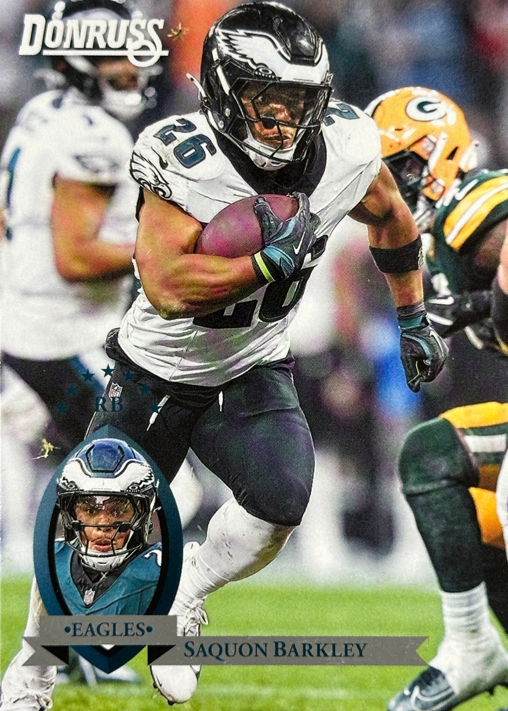 Saquon Barkley Donruss Throwback Eagles Sports Card