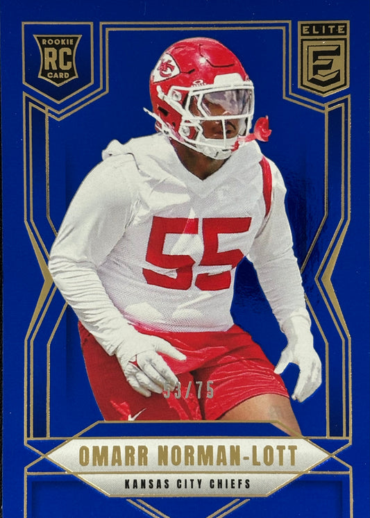 Omarr Norman-Lott Elite Blue /75 Rookie Chiefs