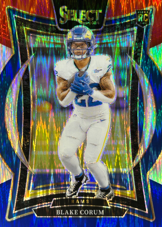 Blake Corum Select Red Blue Shock Rookie Rams