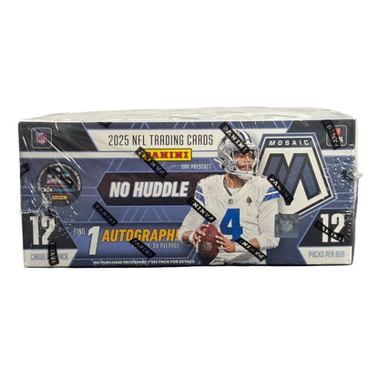 2025 Panini Mosaic No Huddle Box NFL (1 Auto + 10 No Huddle Parallels) Sports Card