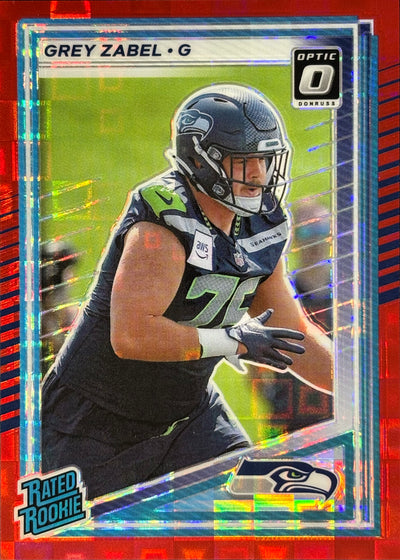 Grey Zabel Optic-Preview Red Pandora Rookie Seahawks