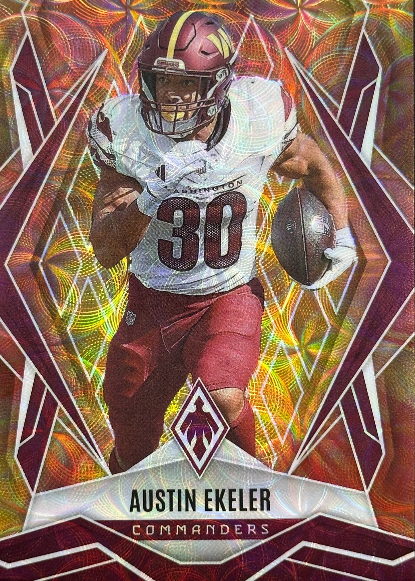Austin Ekeler Phoenix Fire Burst /350 Washington Commanders