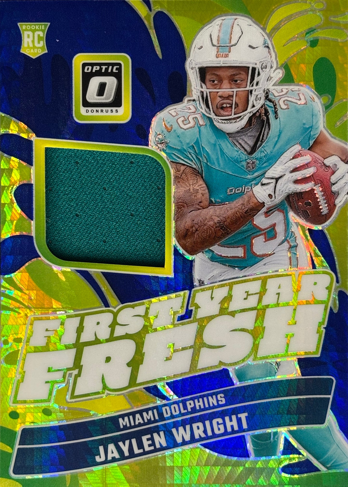 Jaylen Wright First Year Fresh Patch Rookie Dolphins