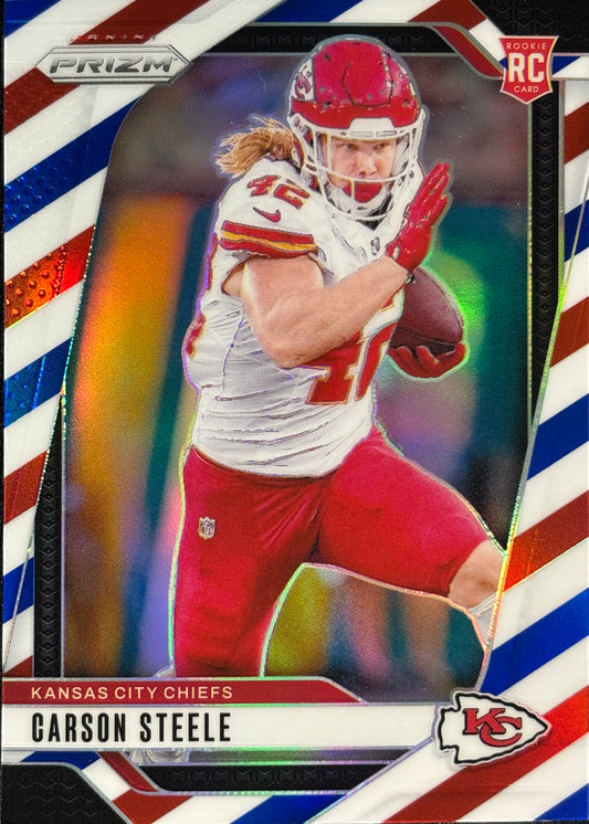 Carson Steele Prizm Red White Blue Rookie