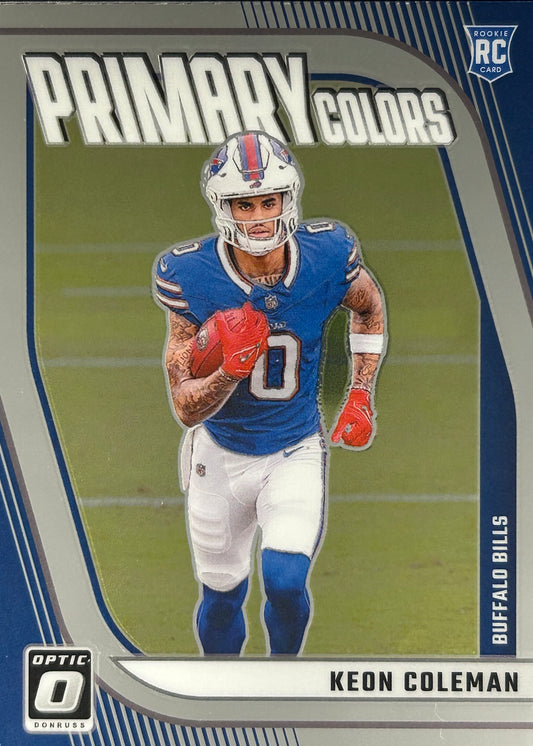 Keon Coleman Optic Primary Colors Rookie Bears