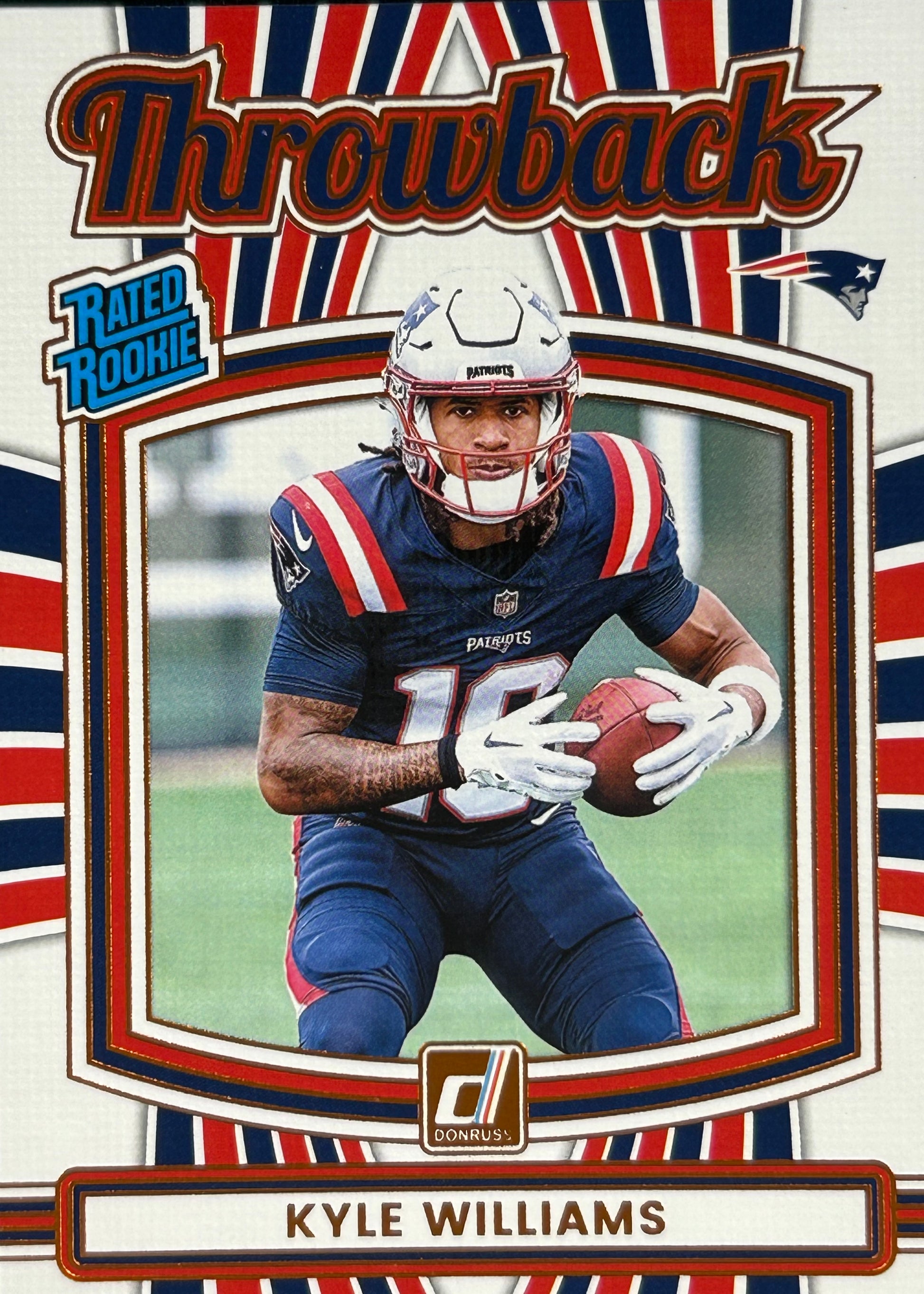 Kyle Williams Throwback Patriots Rookie Sports Card