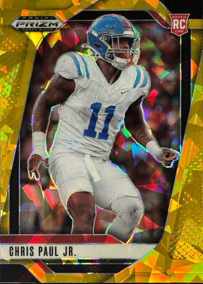 Raheim Sanders Prizm Draft Gold Ice Rookie Chargers
