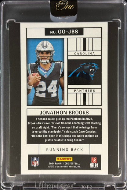 Jonathan Brooks Panini One Originals Rookie Panthers