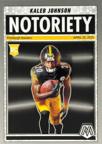 Kaleb Johnson Mosaic Notoriety Rookie Steelers