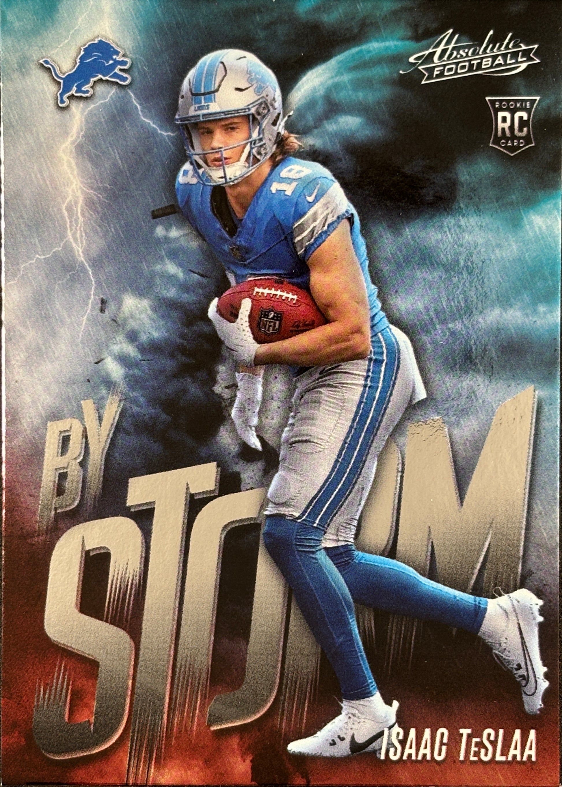 Isaac Teslaa By Storm Rookie Lions Sports Card