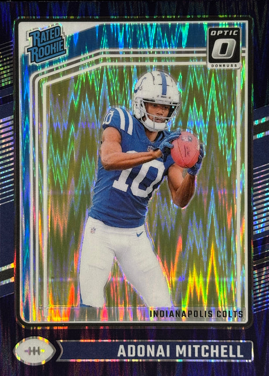 Adonai Mitchell Optic Purple Shock Rookie Colts