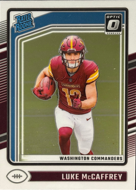Luke McCaffrey Optic Rated Rookie