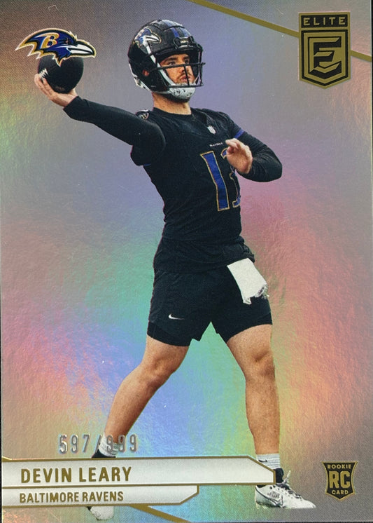 Devin Leary Elite /999 Rookie Ravens