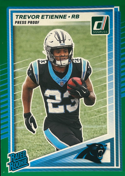 Trevor Etienne Donruss Green Rated Rookie Jaguars