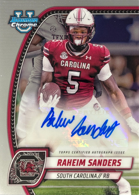 Raheim Sanders Bowman U Chrome Auto