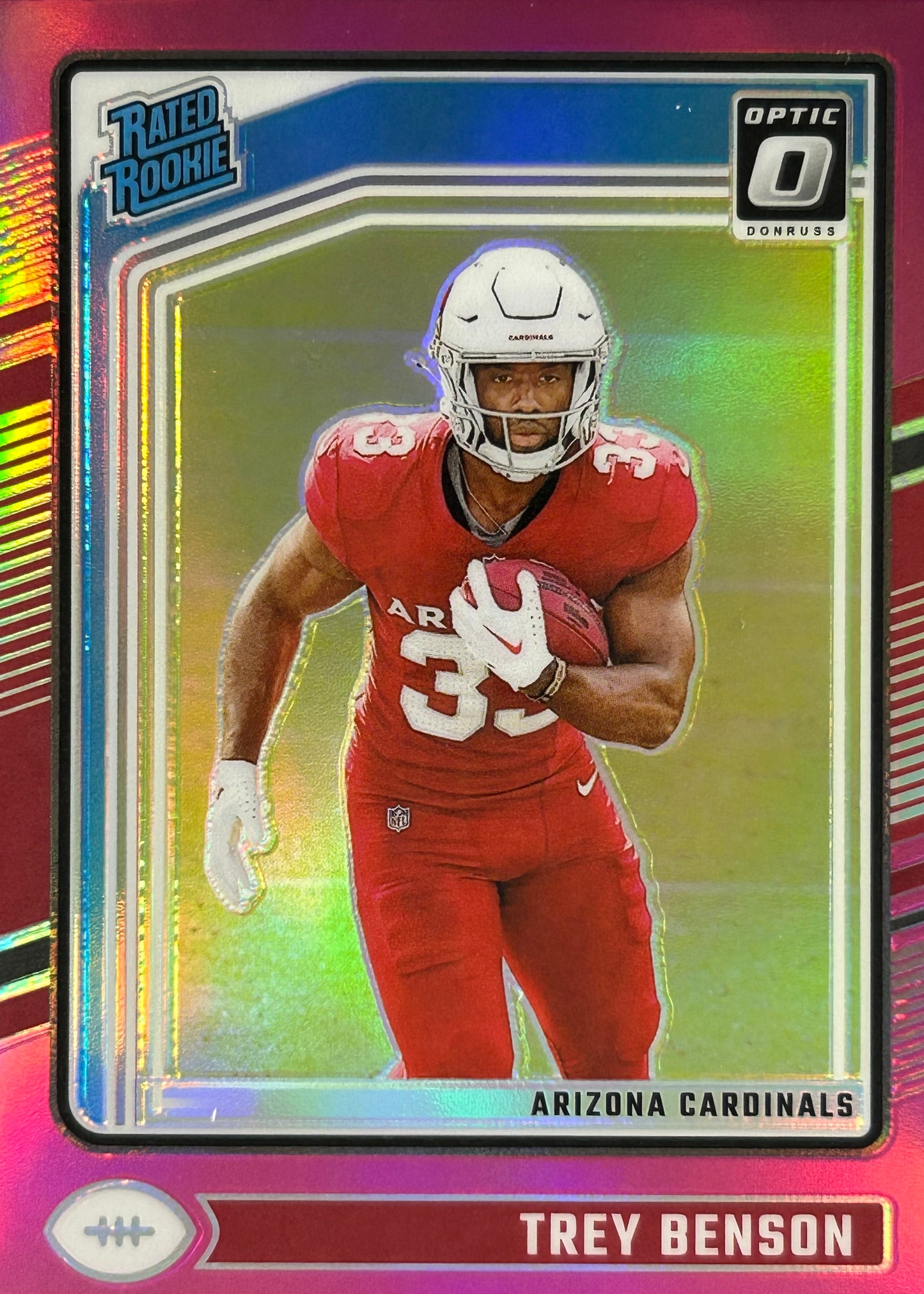 Trey Benson Optic Pink Rookie Cardinals
