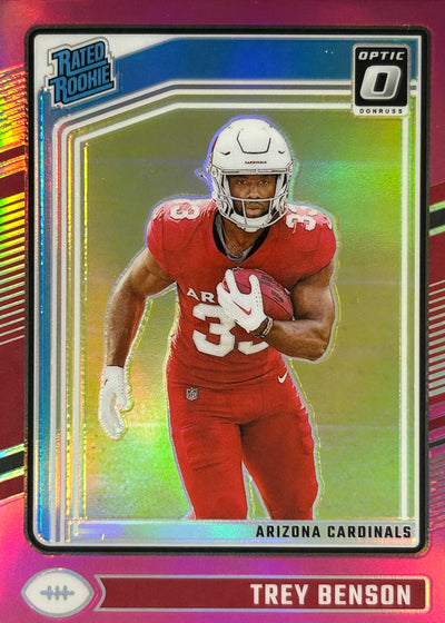Trey Benson Optic Pink Rookie Cardinals
