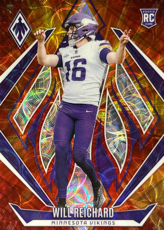 Will Reichard Fire Burst /350 Rookie Vikings