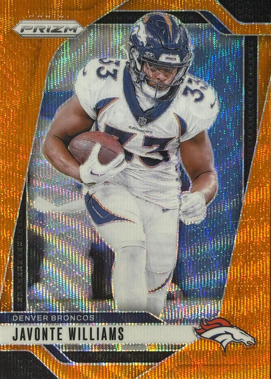 Javonte Williams Prizm Orange Wave /60 Broncos