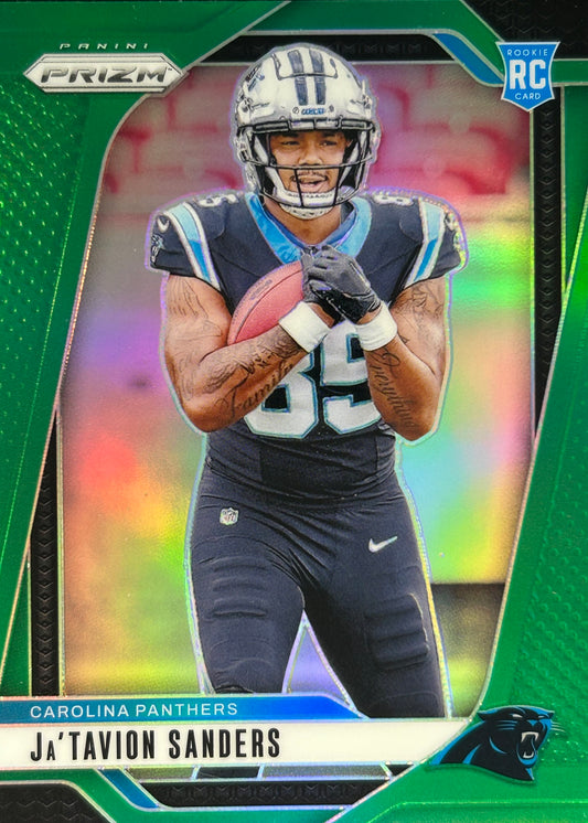Ja’Tavion Sanders Prizm Green Rookie Panthers