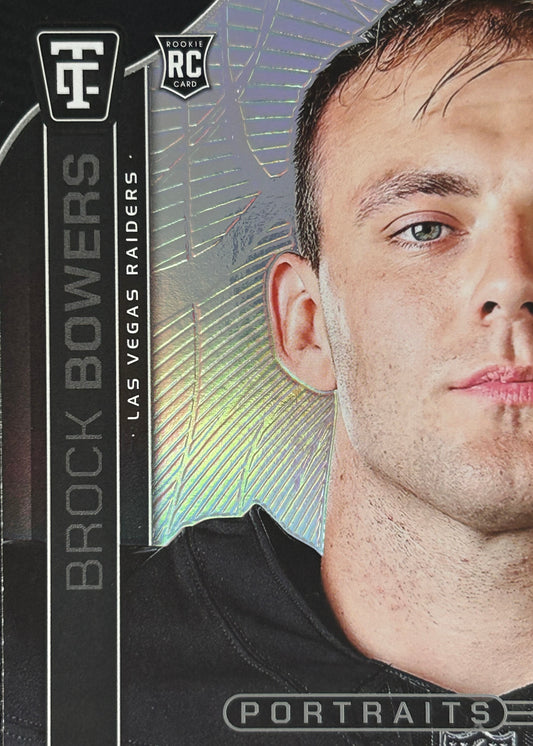 Brock Bowers Portraits Silver Rookie Raiders