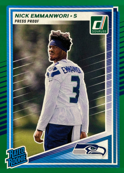 Nick Emmanwori Green Press Proof Rated Rookie Seahawks