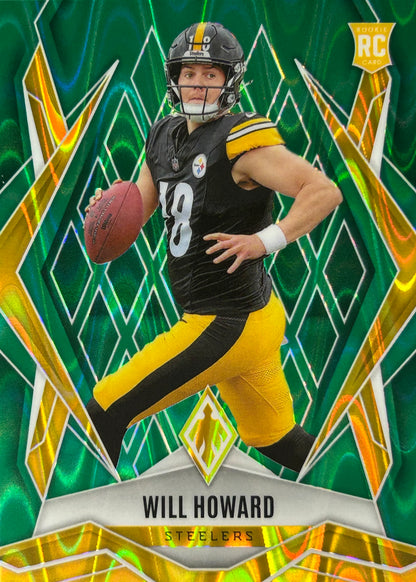 Will Howard Phoenix Green Seismic /25 Rookie Steelers