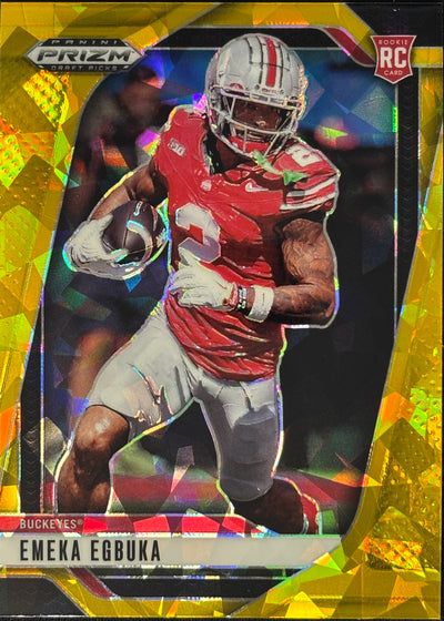 Emeka Egbuka Prizm Draft Gold Ice Rookie Buccaneers