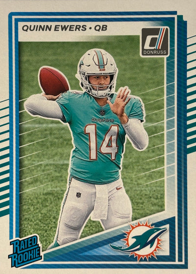 Quinn Ewers Donruss Rated Rookie Dolphins